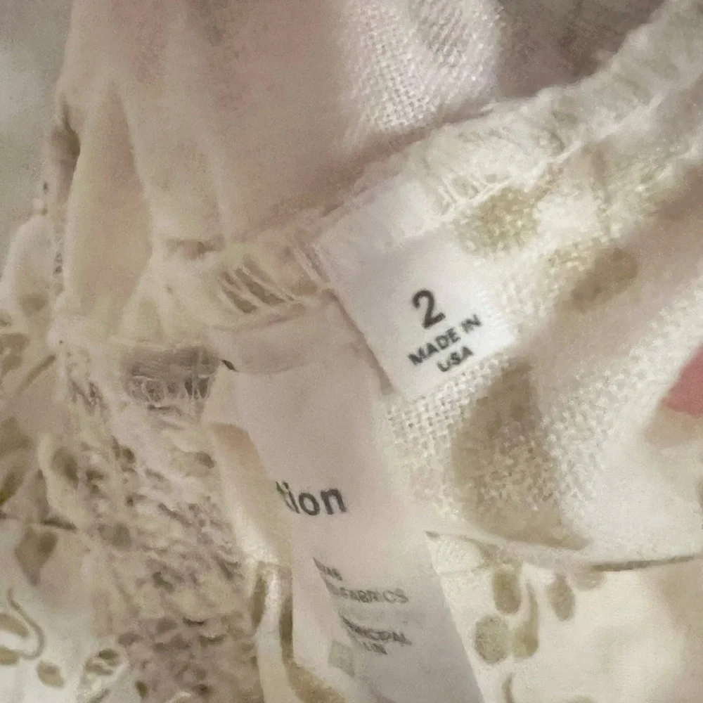 Reformation Smocked linen blouse